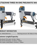 Heavy Duty 16 Ga And 18 Ga Pneumatic Brad Nailer Featuring Slick Depth Adjustment Knobs Hella Comfortable Grip for seamless DIY