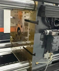 Detail of Top Shelf Hydraulic Injection Molding Machine For Plastic Chair Production showing the hydraulic press mechanism.