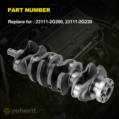 2.4L Engine Crankshaft and Bearing Kit for Hyundai Santa Fe, Santa Fe Sport, Sonata, Tucson and Kia Sportage, Sorento, Optima