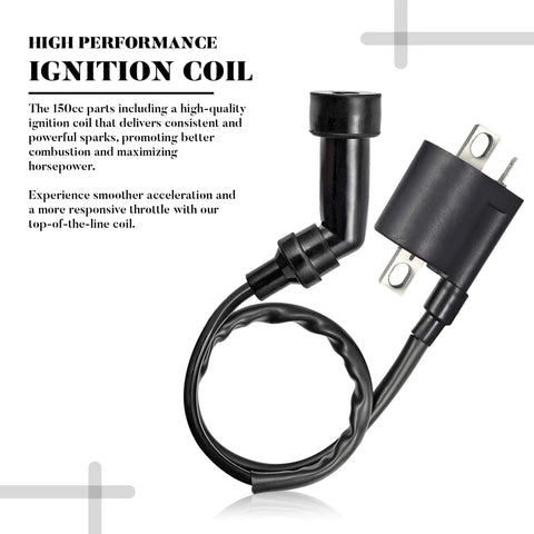 Beefed Up High Performance Ignition Coil Kit With 6 Pin AC CDI Box Spark Plug For CG125cc 150cc 200cc 250cc Engines.