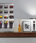 Pegboard Bins And Hooks Set For Garage And Workshop Organization No Fuss 12 Pack Pegboard Cups With Hooks And Loops on wall