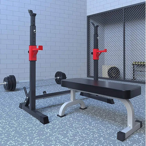 All In One Home Gym Squat Rack And Dip Stand With Barbell And Dumbbell Storage Heavy Duty Weightlifting Rack for bench press setup