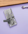 Soft Close 45 Degree Cabinet Hinges With Spring Buffer for kitchen sink cabinets, durable cold rolled steel, uninstalled view