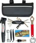 All In One Bike Repair Kit With Mini Pump And 16 In 1 Tool Tire Levers Patch Kit Spoke Wrench And Portable Storage Box
