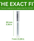 Spare DIY Furniture Screws Kit For Confirmat M7.0-2.4x60/33-35mm With 4mm Hex Recess Zinc Plated Steel, single screw image