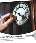 Hand winding clock with Rugged Pro Grade Steel Clock Winding Key For Wall And Alarm Clocks, Handy Repair Tool Built To Last