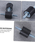 Heavy Duty Rubber Mounts Set For Fitness Equipment And Home Gym Systems Beat The Shake With Shocks Absorbers Anti Vibration Isolators black rubber mounts with threaded bolts