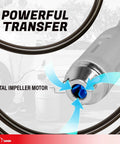 TERA PUMP TRFA01-XL battery-powered fuel transfer pump with vinyl hose and metal impeller motor