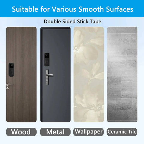 Adhesive Doorbell Mounting Kit With Pin For Blink Video Doorbell And Outlet Wall Mount For Sync Module Core on diverse surfaces