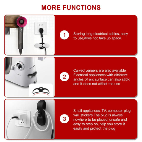 Three Pack Cord Organizer For Kitchen Appliances Stick On Cord Holder And Winder Cable Organizer For Mixer Coffee Maker