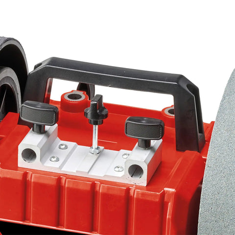 Built Tough Electric Wet Bench Grinder With High Speed Grinding Stone And Leather Honing Wheel For Crisp Knife Sharpening and Flawless Metal Polishing Around Town control panel with adjustments and handle