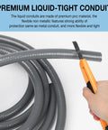 Hand cutting Half Inch 10 Foot Flexible PVC Electrical Conduit Kit AC Whip Kit Liquid Tight Non Metallic Wire Conduit Pipe