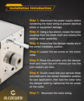 Installation steps for No Fuss 24V Spring Return Damper Actuator Motor For HVAC Zone Dampers. Detailed guide with close-up image.