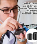 All Purpose Nylon Spacers And Washers Kit For Screws M3 M4 1725Pcs Plus 345Pcs Electrical Outlet Screws Black Round Spacers For DIY Electronics And Mechanical Projects Safe Stable Install And Precise Alignment, black nylon spacers in use