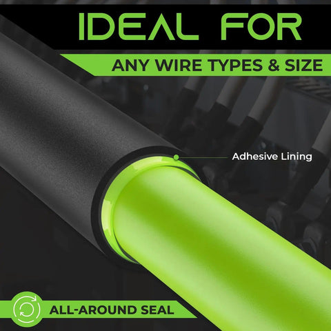 Cross-section of Beefed Up 2 Inch Heat Shrink Tubing Kit 50 Ft with 3:1 Shrink Ratio Adhesive Lined Dual Wall UL Listed Waterproof Marine Grade
