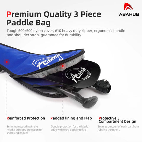 Legit Three Piece Adjustable Stand Up Paddle Board Gear With Durable Composite Blade And Secure Carry Pouch in premium padded bag.