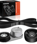 Serpentine Belt Drive Kit With Tensioner And Idler Pulley For Ford Mustang 2005 2010 V6 4.0L Easy Install Replacement Belt Kit