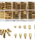 300Pcs M2 And M3 Copper Pillar Brass Standoff Kit For PCBs With Hex Head Screws Threaded Pillars Male And Female Waterproof Storage Box Plus Easy Install, brass standoffs in case
