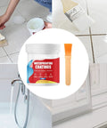 Heavy Duty Beast Mode Invisible Leak Sealant Transparent Waterproof Adhesive 100g Tube application process with brush on tiles.