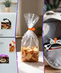 10 Pack Magnetic Cable Organizers Clips For Earbuds And Cords used on fridge, snack bag, and backpack with assorted colors