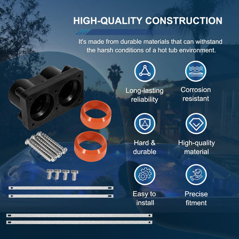 78077 Heater End Cap Replacement Kit For Hot Spring Limelight And Tiger River Hot Tub Heaters With 2 Barrel Design Easy Fit