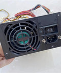 Rock Solid Heavy Duty Industrial Control And Computer Power Supply For Medical Equipment Built Like A Tank EpcsA 500P Model back view with fan and power switch.