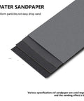 Top Shelf Sandpaper Set 4 Pieces Water Dry Sanding Sheets Grits 80 To 5000 showing smooth black waterproof sheets.