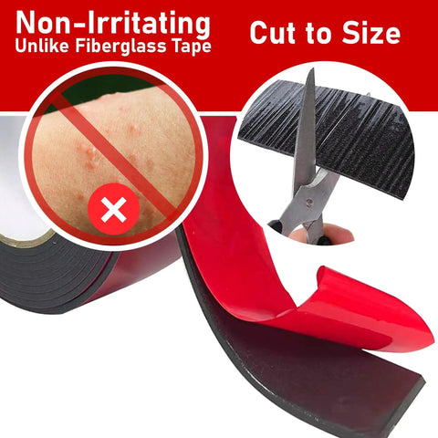 Heavy Duty Foam Pipe Insulation Wrap 2 Inch By 14 Ft Outdoor Water Line Freeze Protection cut to size, non-irritating