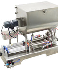 Badass Double Head Paste Filler Machine, Smooth Sailing Piston Packing Setup for Creams, 110V Stainless Steel Dispenser.