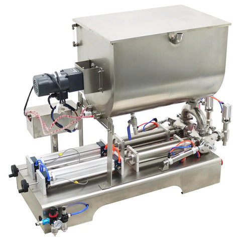Badass Double Head Paste Filler Machine, Smooth Sailing Piston Packing Setup for Creams, 110V Stainless Steel Dispenser.
