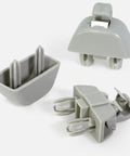 Pearl grey Sun Visor Clip Bracket Replacement For Audi A6 A7 A8 S6 S7 S8 And VW Passat 2012 2015, three pieces, OEM style.