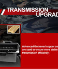 Close-up of car transmission upgrade part with thickened copper cores for enhanced stability and efficiency.