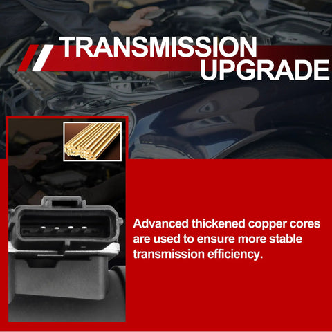 Transmission upgrade with thickened copper cores for improved efficiency in vehicle systems.