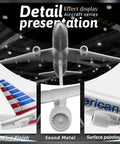 1/400 Die Cast Alloy Airplane Model Kit For Collection And Display, front view, close-ups of tail, engine, and fuselage details