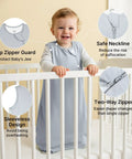 Baby in crib wearing Bamboo Rayon Buttery Soft Baby Sleep Sack 6 To 12 Months 0.5 Tog Lightweight Wearable Blanket