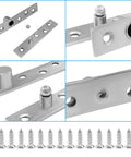 Hidden 180 Degree Pivot Hinges for Secret Doors Two Pack Stainless Steel Concealed Bookcase Hinges for Secret Rooms by Zorveiio
