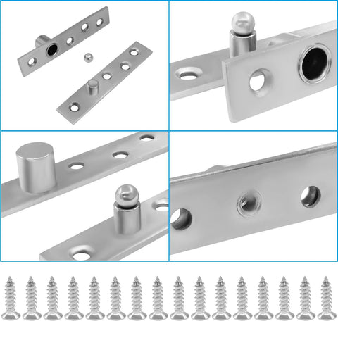 Hidden 180 Degree Pivot Hinges for Secret Doors Two Pack Stainless Steel Concealed Bookcase Hinges for Secret Rooms by Zorveiio