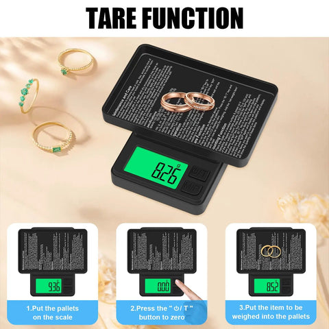Ultra Precise Pocket Scale 1000g x 0.01g Portable Gram Scale With Protective Cover Auto Off Backlit LCD 7 Units Tare On The Go