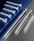 Heavy Duty Stainless Steel Lag Screws Set for Wood Half Inch by Five Inch Hex Head Bolts Ten Pack 304 Stainless 18 8 Rust Resistant