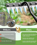 Adjustable Long Handle Garden Weeding Rake 27 To 60 Inches Heavy Duty 6 Teeth Manganese Steel Weeding Rake comparison chart