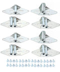 Beefed Up Heavy Duty Garage Door Hinge Kit With 14 Gauge Steel For Seven Sixteenth Inch Rollers Includes 1 2 3 4 Hinges And Self Drilling Screws Easy Replacement Rust Resistant Durable Build, eight hinges and screws
