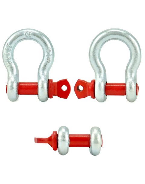 Hella Rugged Three Eighths Inch Galvanized Screw Pin Anchor Shackles Ten Pack Zinc Coated D Ring Connectors Rock Solid Heavy Duty Towing Hardware With Two Thousand Four Lbs Capacity For Trucks And Boats