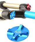 Ride Ready Front Fork Valve Cover Aluminum Alloy Shield For Suspension Forks Airtight Bike Cap Accessory Blue