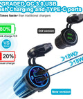 Comparison of old and new QC 3.0 USB and Type-C port chargers with flash charging capability, highlighting speed differences.