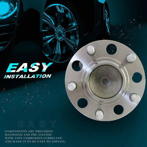 Rear Wheel Bearing And Hub Assembly Fits 2008-2017 Mitsubishi Lancer, 2011-2012 Outlander, And 2011-2012 Outlander Sport, 5 Lug, FWD With ABS