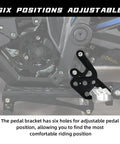 Six-Position Adjustable Bolt-On Footpeg Bracket For Talaria Sting MX3 MX4 Electric Dirt Bike Black Aluminum CNC Lightweight Durable Rest Bracket For Easy Mounting