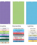 WorkLion 12x24 cutting mats: purple StrongGrip, green StandardGrip, blue LightGrip for Cricut Explore/Air/Maker.