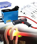 Heavy Duty Portable Induction Heater That Loosens Stiff Nuts Bolts And Bearings No Sweat With Dedicated Heating Coil Kit in blue with heating coil kit.