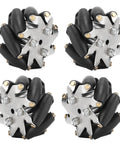 Beefed Up 4 Pack 48mm Steel Mecanum Wheels For Robot Car With Omni Directional Movement And High Quality TPR Rollers