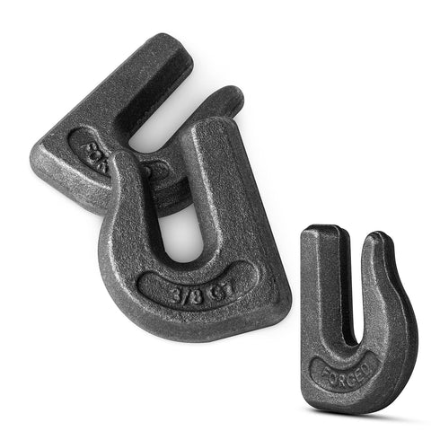Heavy Duty Three Eighths Inch Grade Seventy Clevis Grab Hooks For Tractor Bucket Weldable Chain Hooks For Pulling And Lifting Rugged